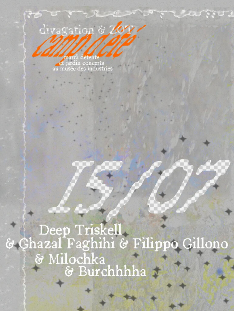 Affiche du Camp d’été Zot du 15 juillet avec Deep Triskell et autres artistes